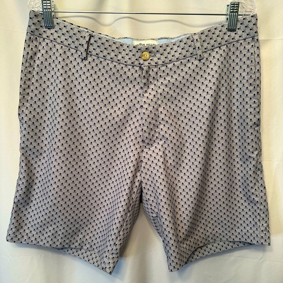 Peter Millar Crown Sport Golf Performance Shorts Men’s 34 Gray Skull Crossbone - Picture 1 of 8